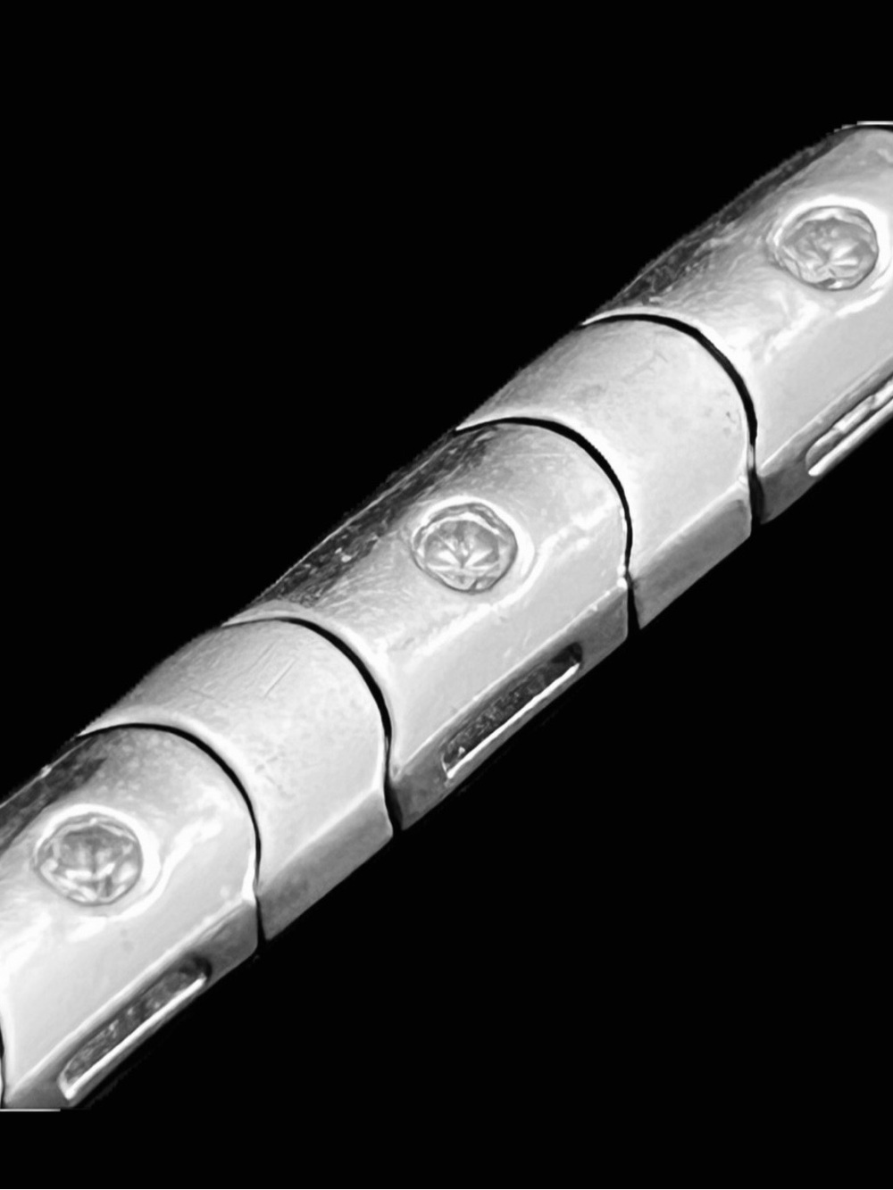 Satin shiny silver round cut CZ statement party ladies tennis line bracelet